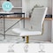 Martha Stewart Ivy Upholstered Office Chair in White/Polished Brass CH-220921-1-WH-GLD-MS - alternate 9